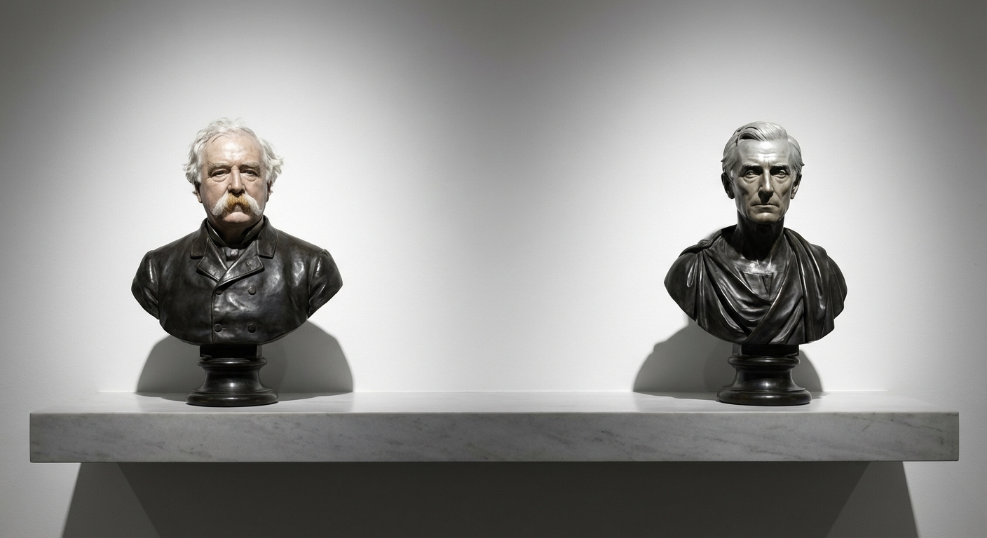 Portrait Bust of Andrew W. Mellon and Andrew Carnegie (Double Study)