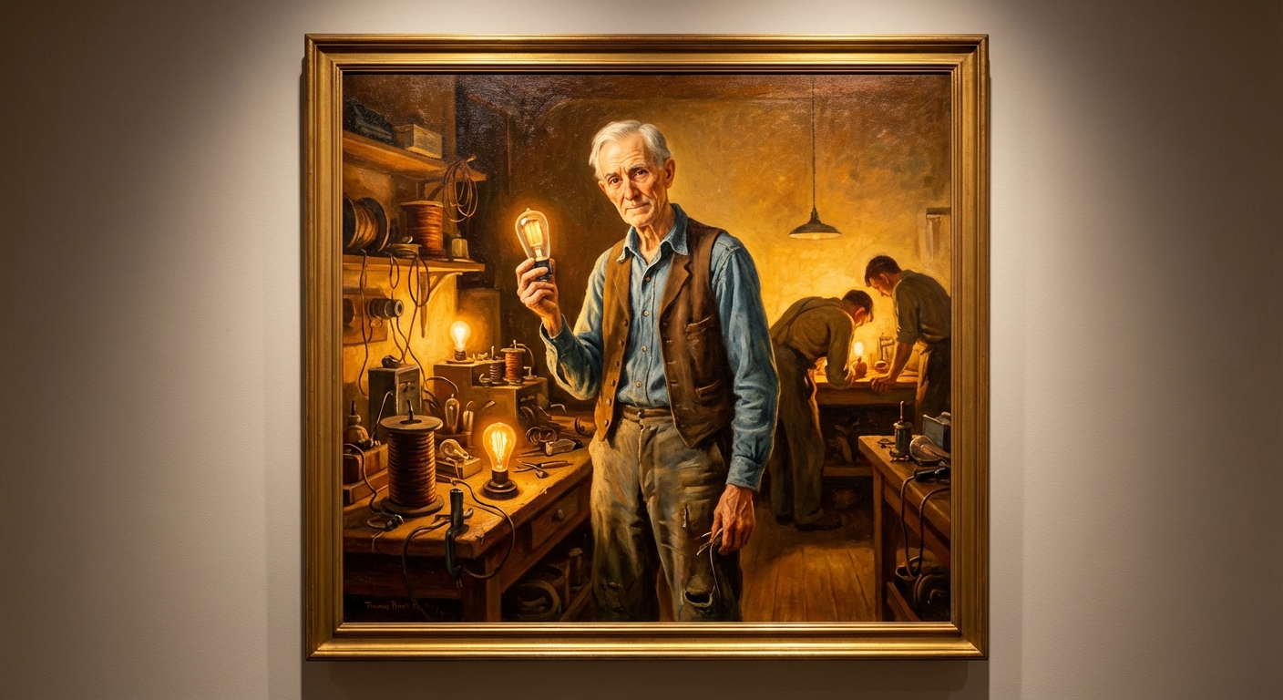 The Wizard of Menlo Park (Allegorical Portrait of Thomas Edison)